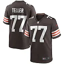 Zennovawear Men's Cleveland Browns Wyatt Teller Brown Game Jersey