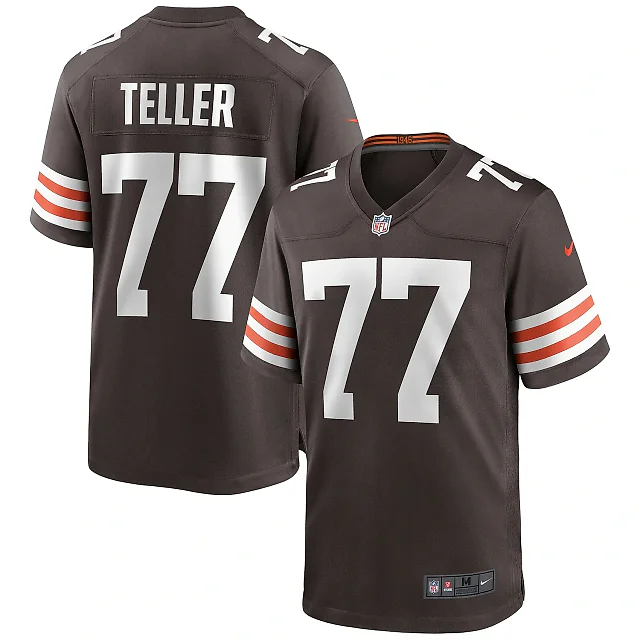 Zennovawear Men's Cleveland Browns Wyatt Teller Brown Game Jersey