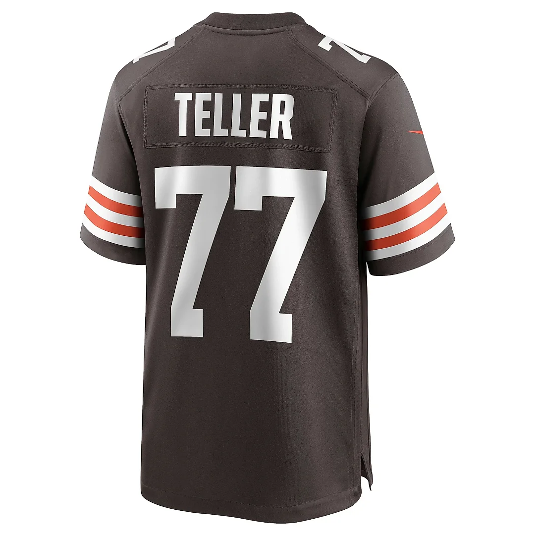 Zennovawear Men's Cleveland Browns Wyatt Teller Brown Game Jersey