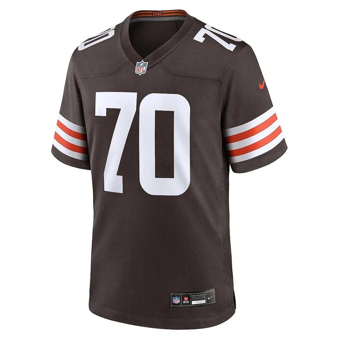 Zennovawear Men's Cleveland Browns Zak Zinter Brown Team Game Jersey