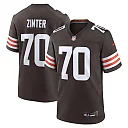 Zennovawear Men's Cleveland Browns Zak Zinter Brown Team Game Jersey