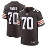 Zennovawear Men's Cleveland Browns Zak Zinter Brown Team Game Jersey