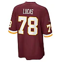 Zennovawear Men's Cornelius Lucas Washington Football Team Burgundy Game Player Jersey