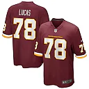 Zennovawear Men's Cornelius Lucas Washington Football Team Burgundy Game Player Jersey
