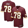Zennovawear Men's Cornelius Lucas Washington Football Team Burgundy Game Player Jersey
