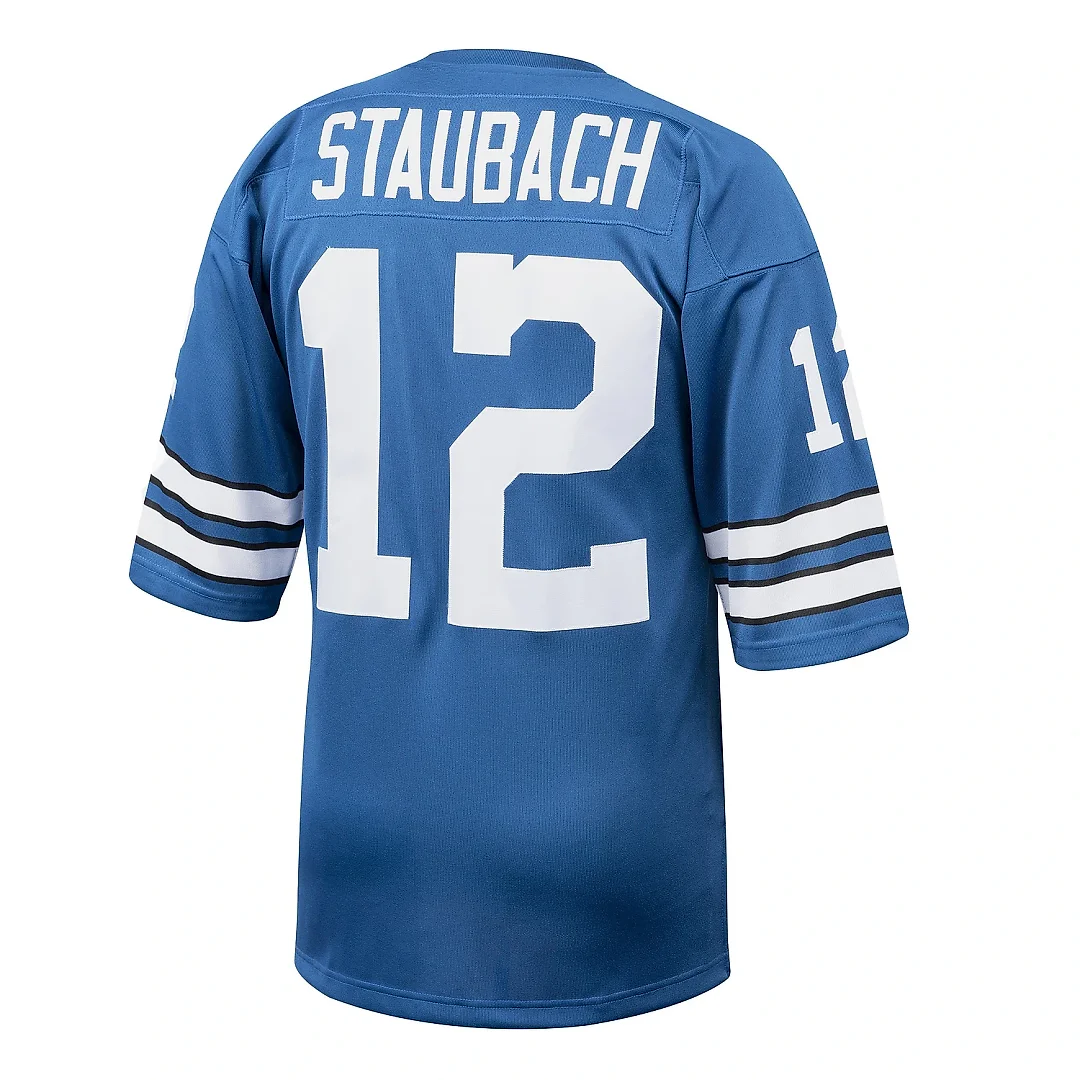 Zennovawear Men's Dallas Cowboys 1971 Roger Staubach Mitchell & Ness Royal Throwback Retired Player Jersey