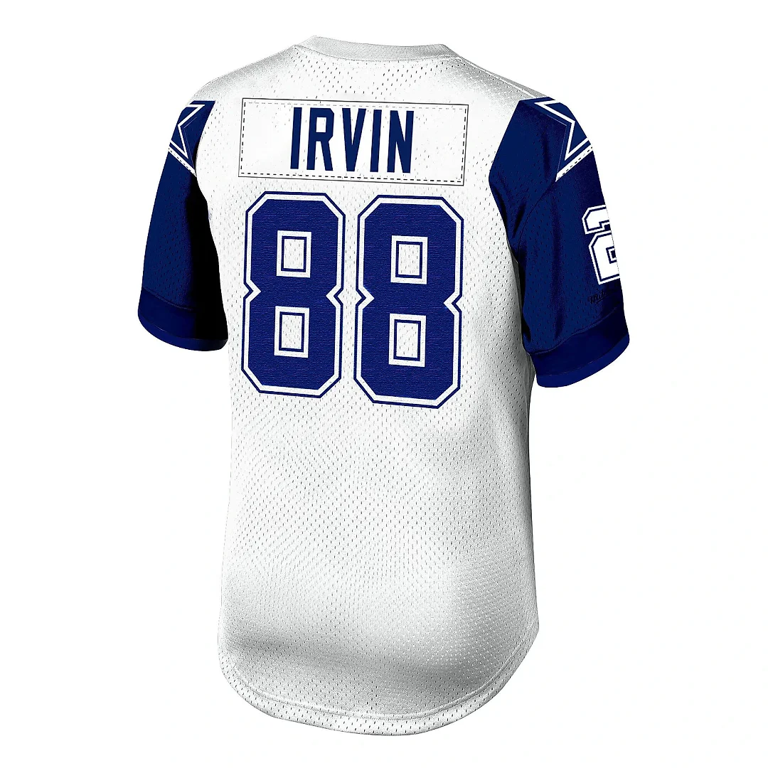 Zennovawear Men's Dallas Cowboys 1994 Michael Irvin Mitchell & Ness White Throwback Retired Player Jersey