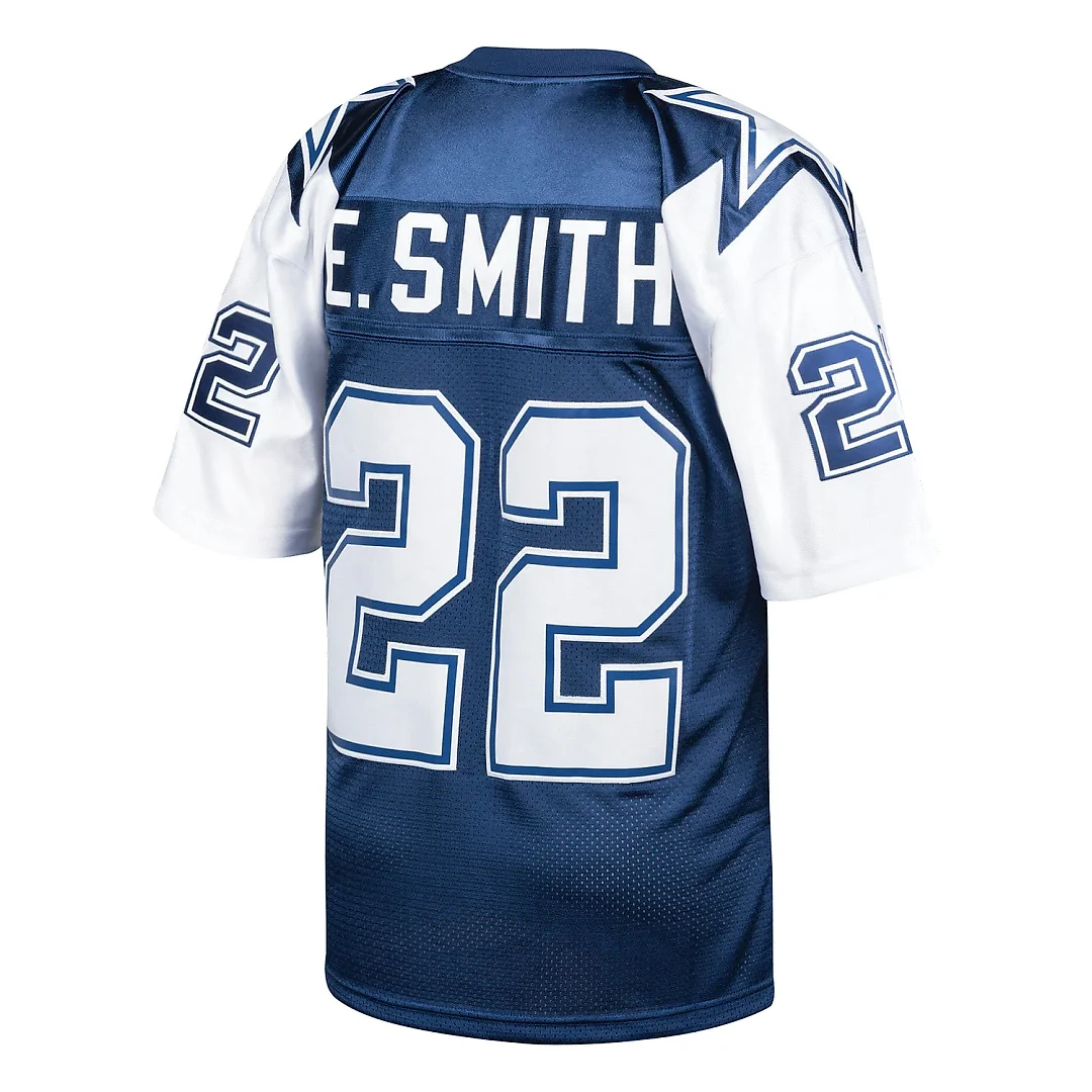 Zennovawear Men's Dallas Cowboys 1995 Emmitt Smith Mitchell & Ness Navy Throwback Retired Player Jersey