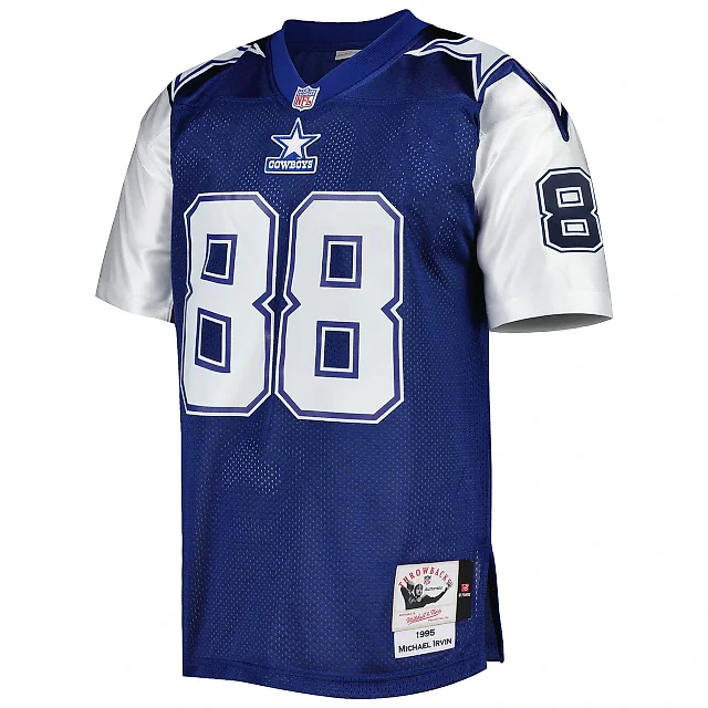 Zennovawear Men's Dallas Cowboys 1995 Michael Irvin Mitchell & Ness Navy Throwback Retired Player Jersey