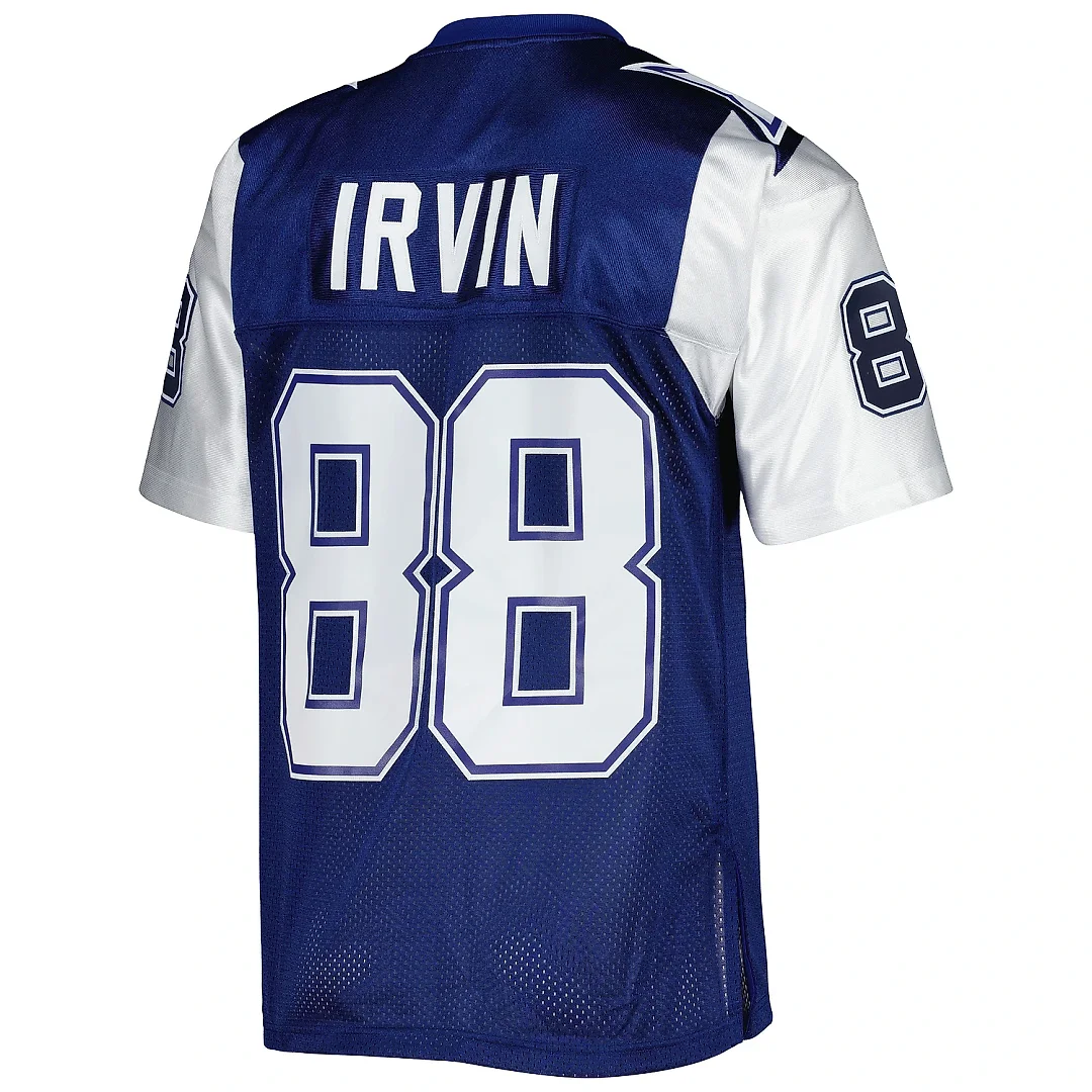 Zennovawear Men's Dallas Cowboys 1995 Michael Irvin Mitchell & Ness Navy Throwback Retired Player Jersey