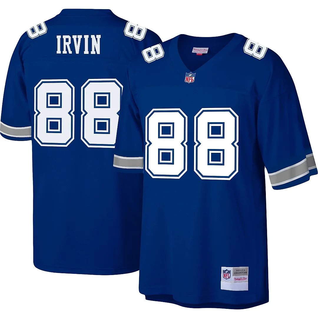 Zennovawear Men's Dallas Cowboys 1996 Michael Irvin Mitchell & Ness Royal Throwback Retired Player Jersey