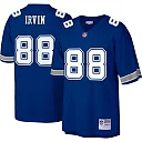 Zennovawear Men's Dallas Cowboys 1996 Michael Irvin Mitchell & Ness Royal Throwback Retired Player Jersey
