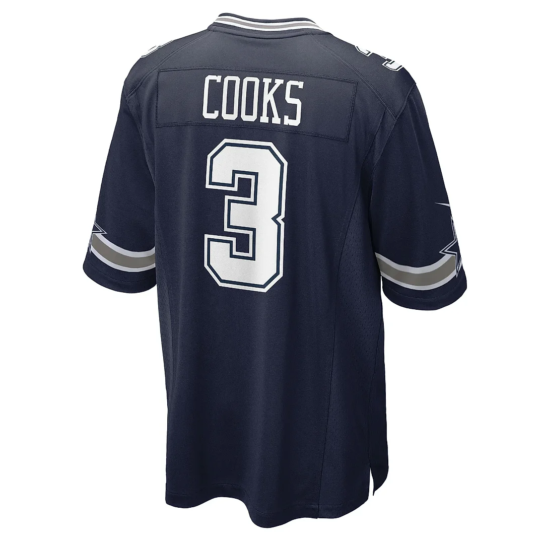 Zennovawear Men's Dallas Cowboys Brandin Cooks Navy Game Jersey