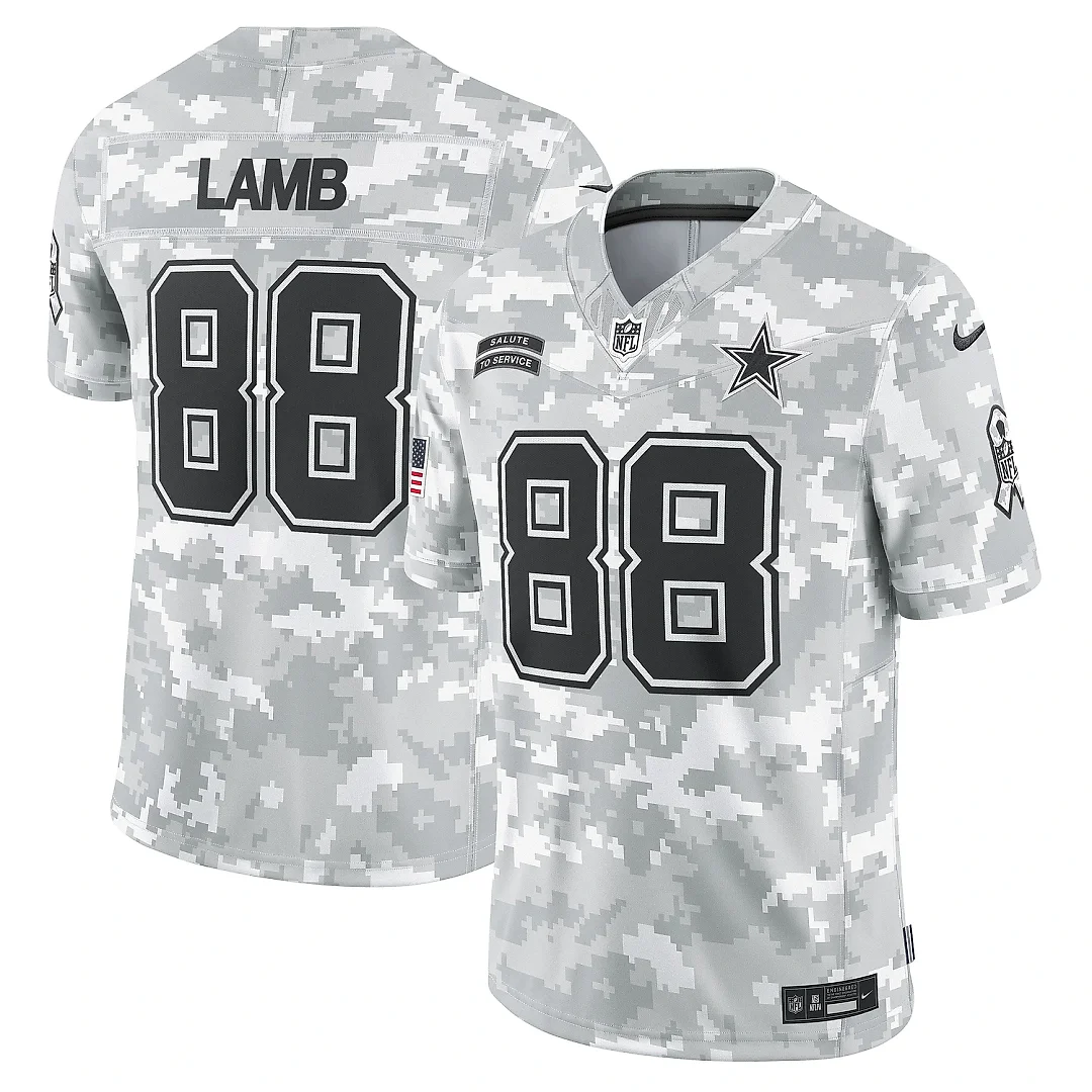 Zennovawear Men's Dallas Cowboys CeeDee Lamb Arctic Camo 2024 Salute to Service Limited Jersey