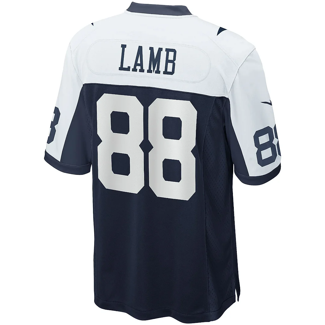 Zennovawear Men's Dallas Cowboys CeeDee Lamb Navy Alternate Game Team Jersey