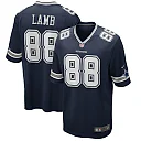 Zennovawear Men's Dallas Cowboys CeeDee Lamb Navy Game Jersey