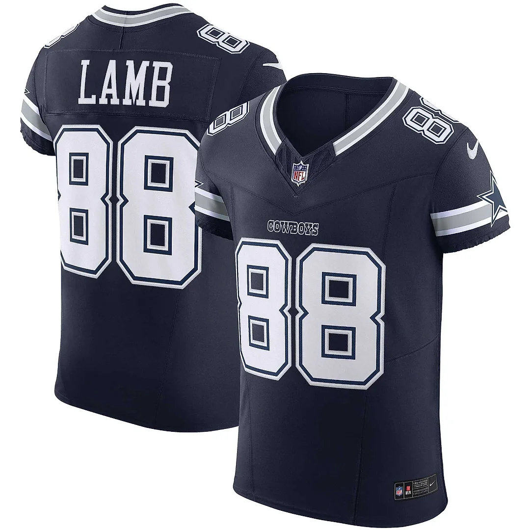 Zennovawear Men's Dallas Cowboys CeeDee Lamb Navy Vapor F.U.S.E. Elite Jersey