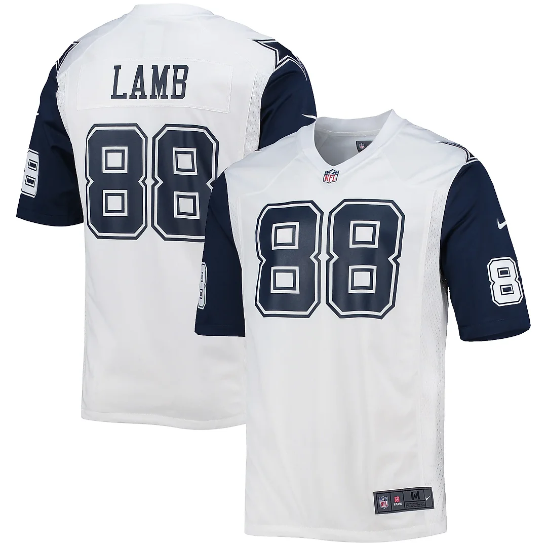 Zennovawear Men's Dallas Cowboys CeeDee Lamb White Alternate Game Jersey