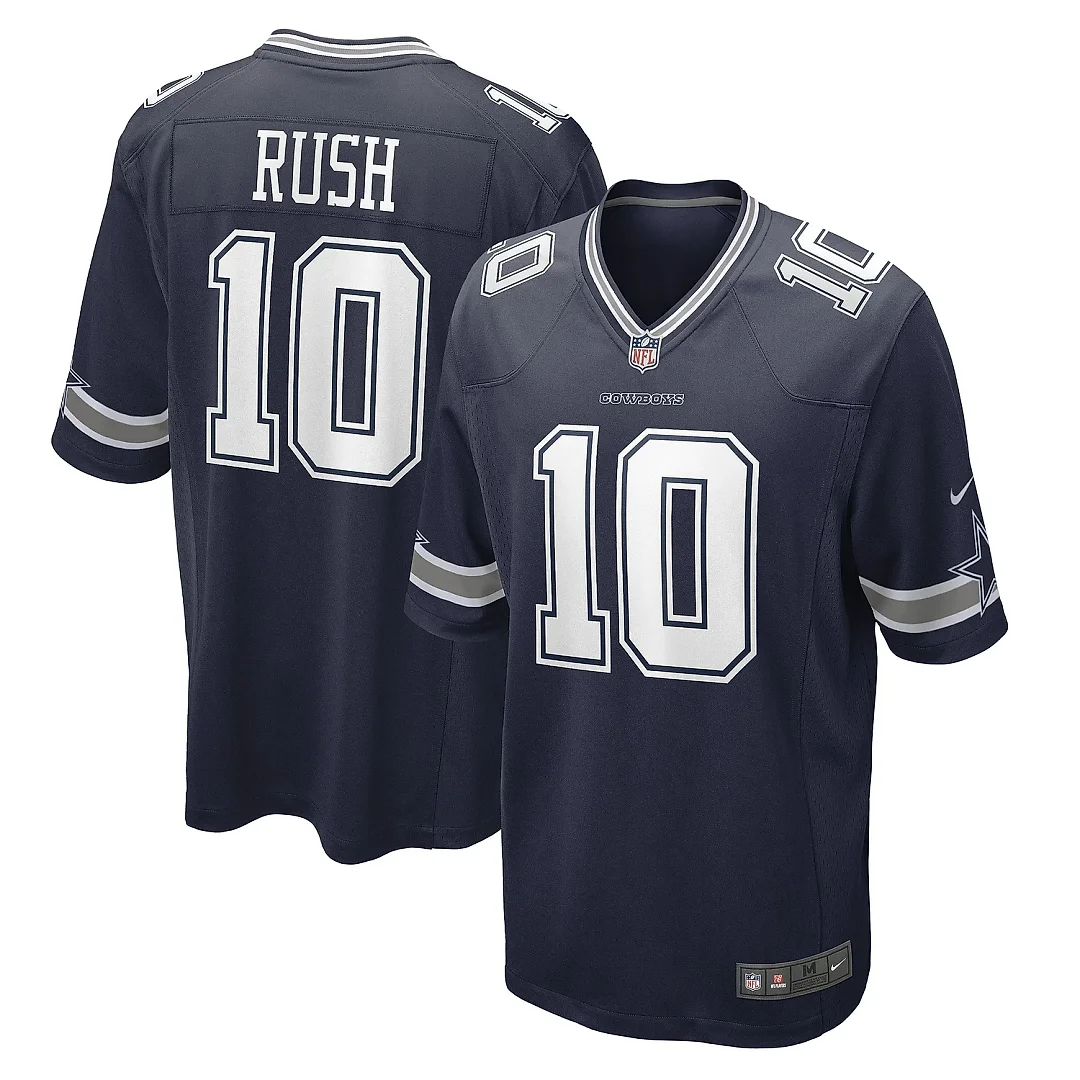 Zennovawear Men's Dallas Cowboys Cooper Rush Navy Game Player Jersey