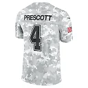 Zennovawear Men's Dallas Cowboys Dak Prescott Arctic Camo 2024 Salute to Service Limited Jersey