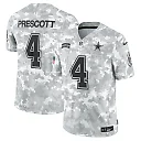 Zennovawear Men's Dallas Cowboys Dak Prescott Arctic Camo 2024 Salute to Service Limited Jersey