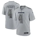 Zennovawear Men's Dallas Cowboys Dak Prescott Gray Atmosphere Fashion Game Jersey