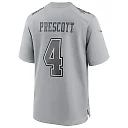 Zennovawear Men's Dallas Cowboys Dak Prescott Gray Atmosphere Fashion Game Jersey