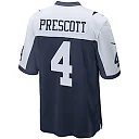 Zennovawear Men's Dallas Cowboys Dak Prescott Navy Alternate Game Team Jersey