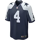 Zennovawear Men's Dallas Cowboys Dak Prescott Navy Alternate Game Team Jersey