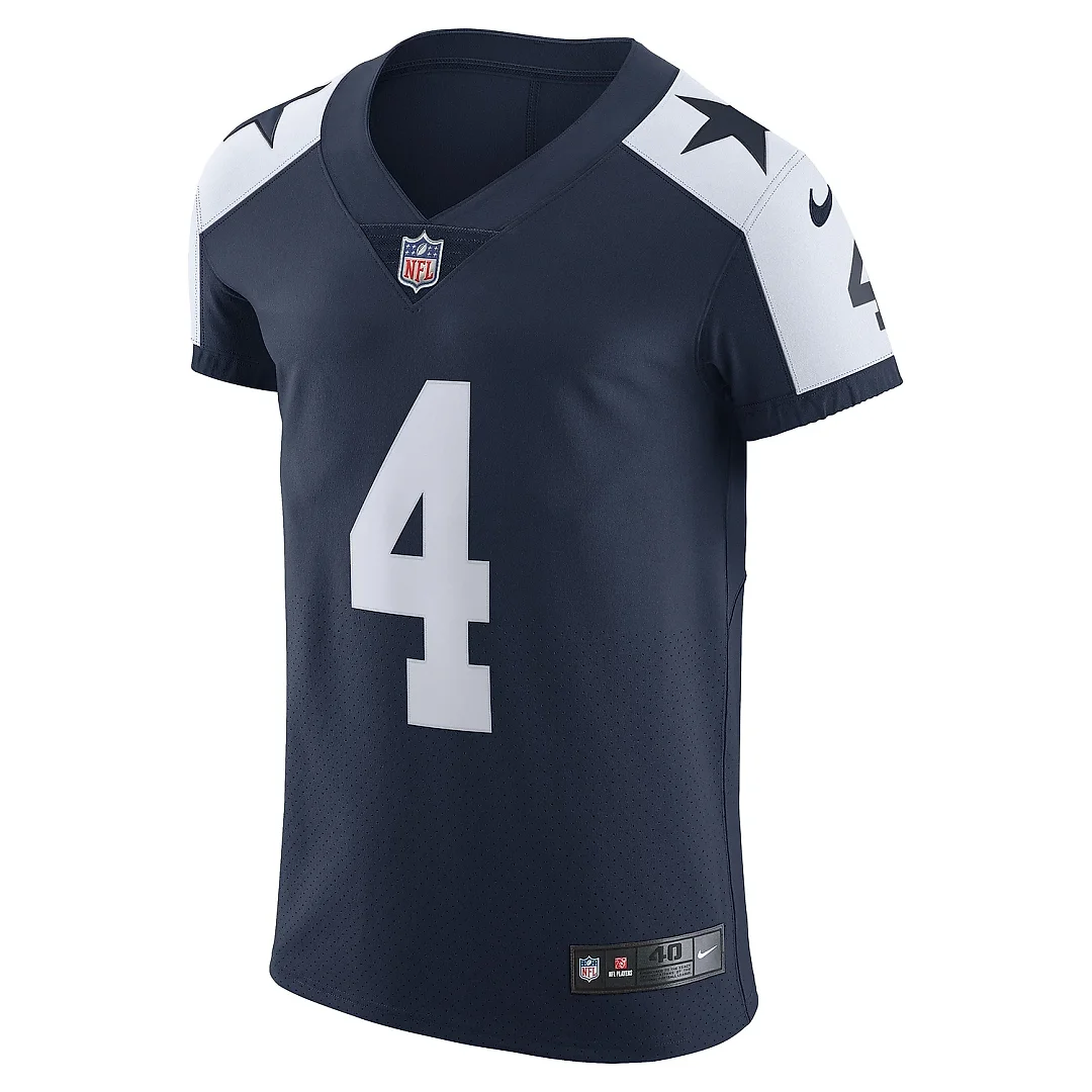 Zennovawear Men's Dallas Cowboys Dak Prescott Navy Alternate Vapor Elite Player Jersey