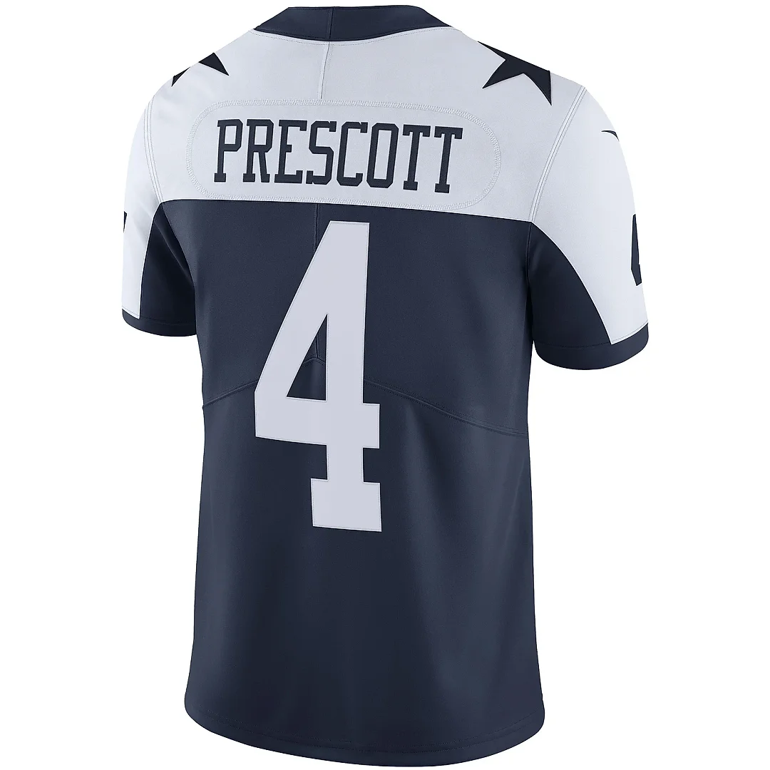 Zennovawear Men's Dallas Cowboys Dak Prescott Navy Alternate Vapor Limited Jersey