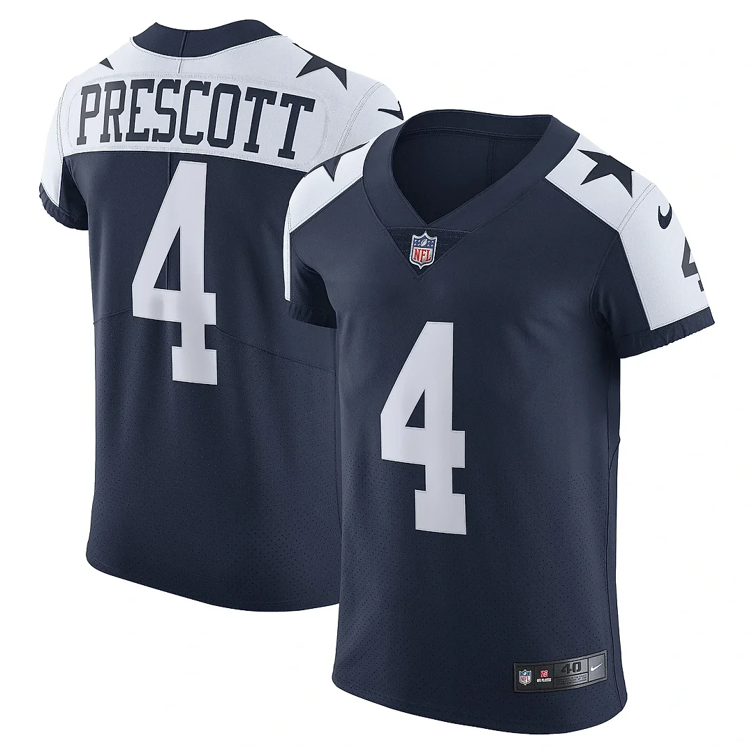 Zennovawear Men's Dallas Cowboys Dak Prescott Navy Alternate Vapor Elite Player Jersey