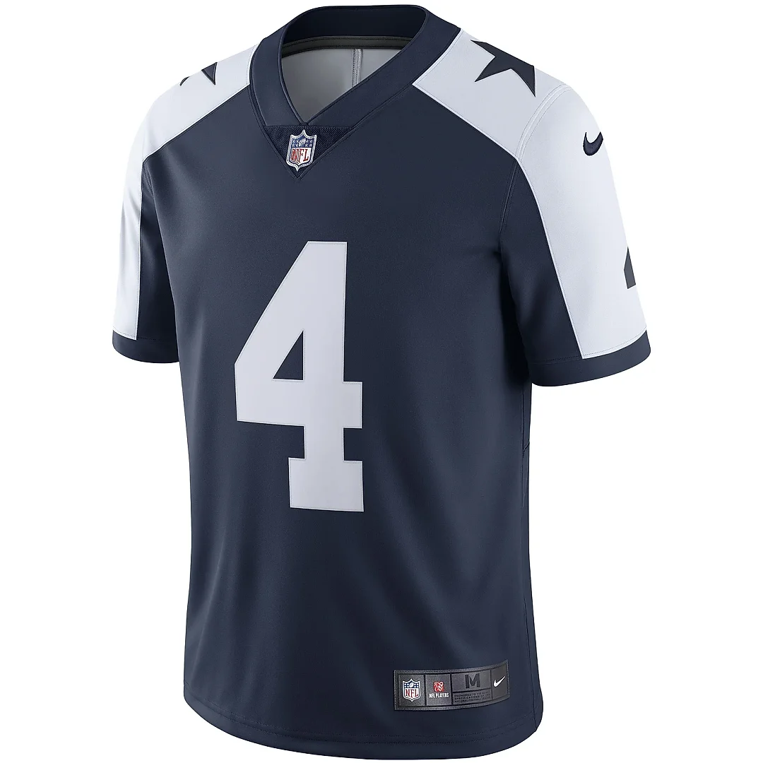 Zennovawear Men's Dallas Cowboys Dak Prescott Navy Alternate Vapor Limited Jersey
