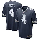 Zennovawear Men's Dallas Cowboys Dak Prescott Navy Game Team Jersey