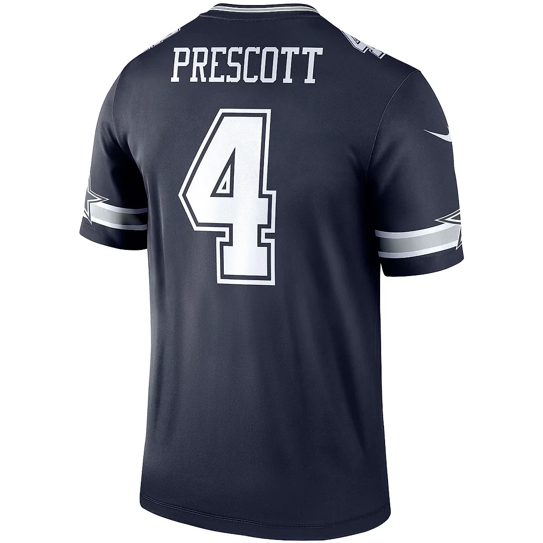 Zennovawear Men's Dallas Cowboys Dak Prescott Navy Team Legend Player Performance Top