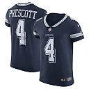 Zennovawear Men's Dallas Cowboys Dak Prescott Navy Vapor Elite Player Team Jersey