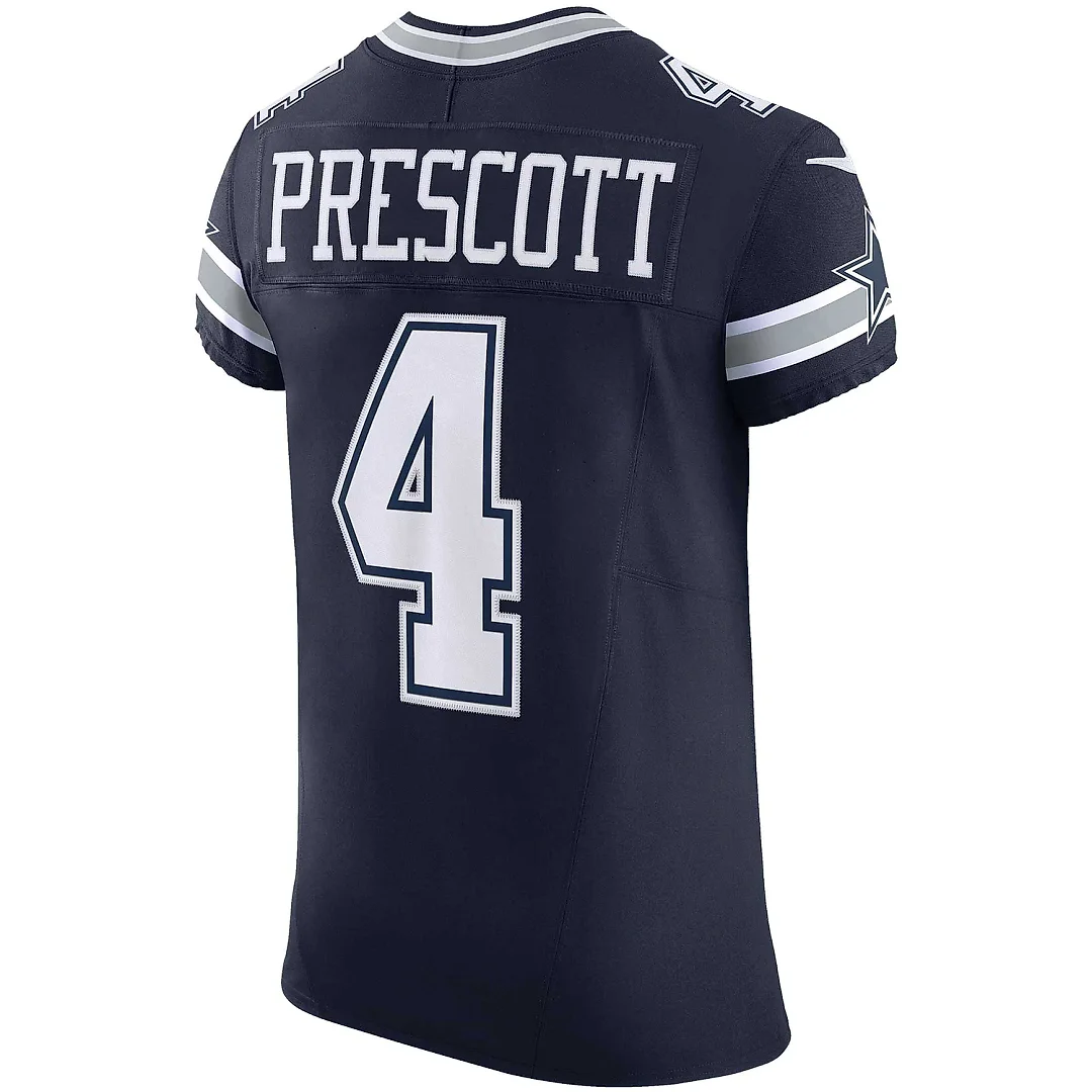 Zennovawear Men's Dallas Cowboys Dak Prescott Navy Vapor F.U.S.E. Elite Jersey