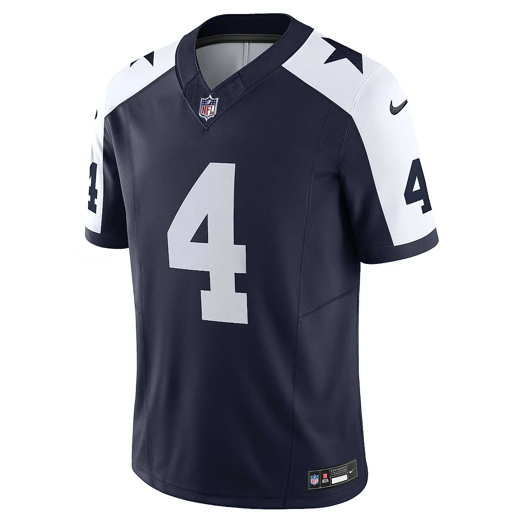 Zennovawear Men's Dallas Cowboys Dak Prescott Navy Vapor F.U.S.E. Limited Jersey
