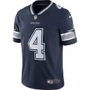 Zennovawear Men's Dallas Cowboys Dak Prescott Navy Vapor Limited Player Jersey