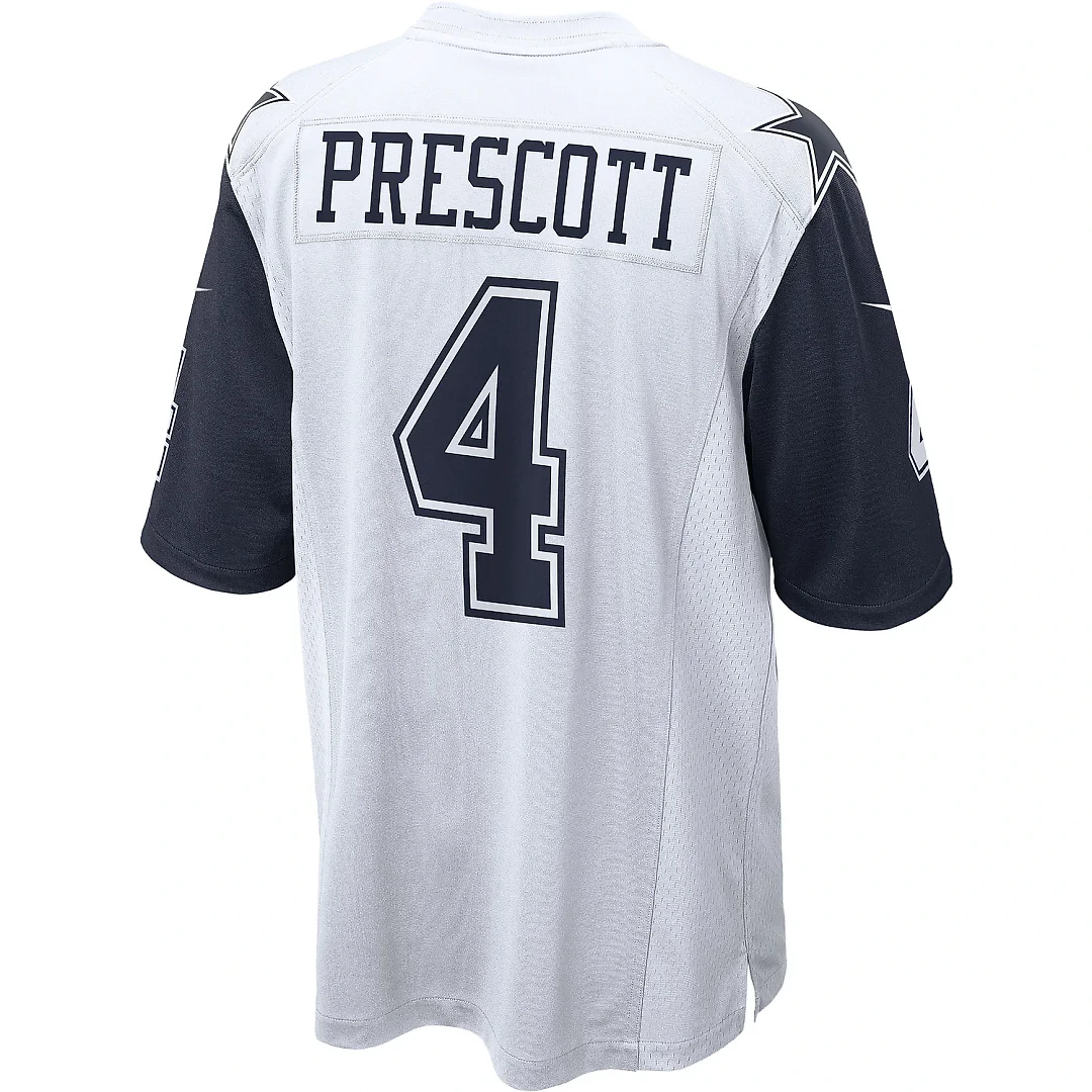 Zennovawear Men's Dallas Cowboys Dak Prescott White Alternate Game Jersey