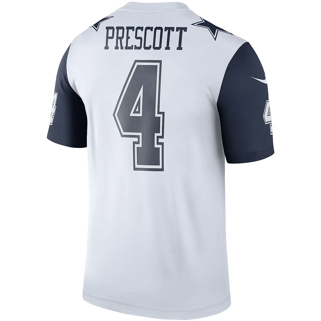 Zennovawear Men's Dallas Cowboys Dak Prescott White Alternate Legend Player Performance Top