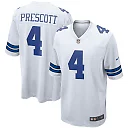 Zennovawear Men's Dallas Cowboys Dak Prescott White Game Team Jersey
