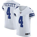 Zennovawear Men's Dallas Cowboys Dak Prescott White Vapor Elite Player Jersey