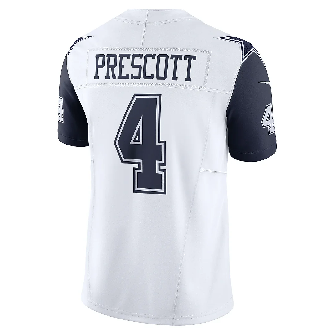 Zennovawear Men's Dallas Cowboys Dak Prescott White Vapor F.U.S.E. Limited Jersey