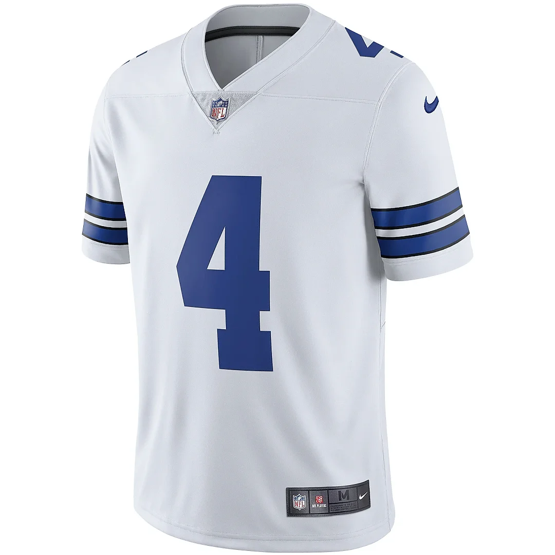 Zennovawear Men's Dallas Cowboys Dak Prescott White Vapor Limited Player Jersey
