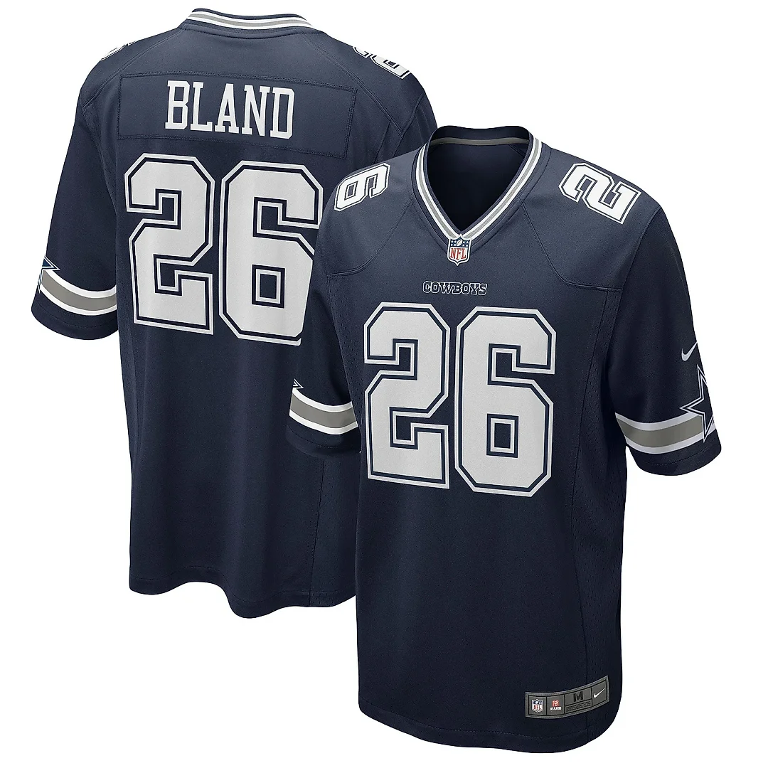 Zennovawear Men's Dallas Cowboys DaRon Bland Navy Game Jersey