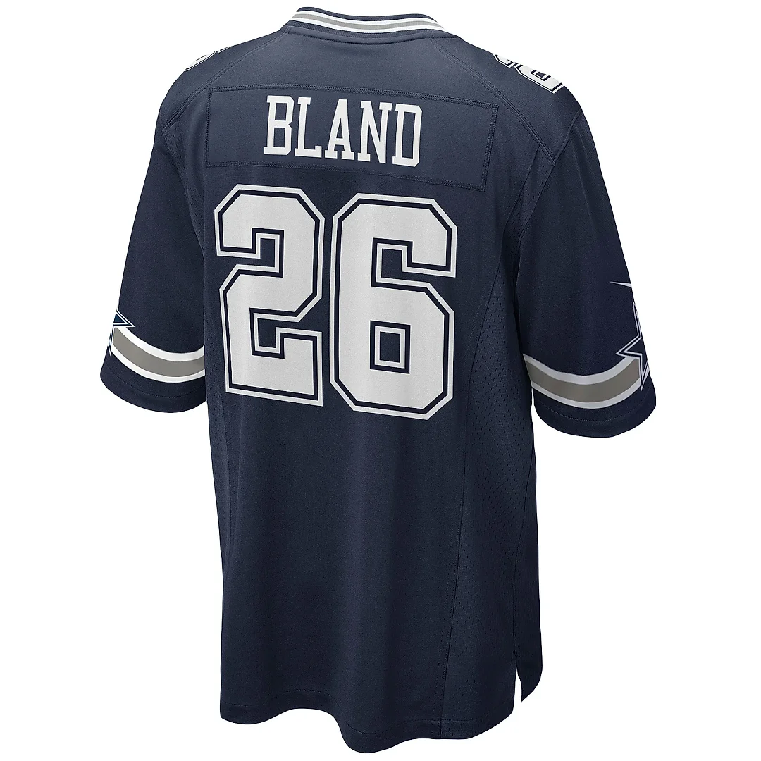 Zennovawear Men's Dallas Cowboys DaRon Bland Navy Game Jersey