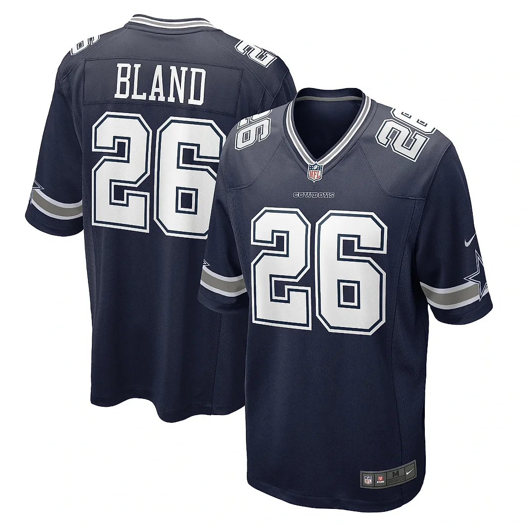 Zennovawear Men's Dallas Cowboys DaRon Bland Navy Player Game Jersey