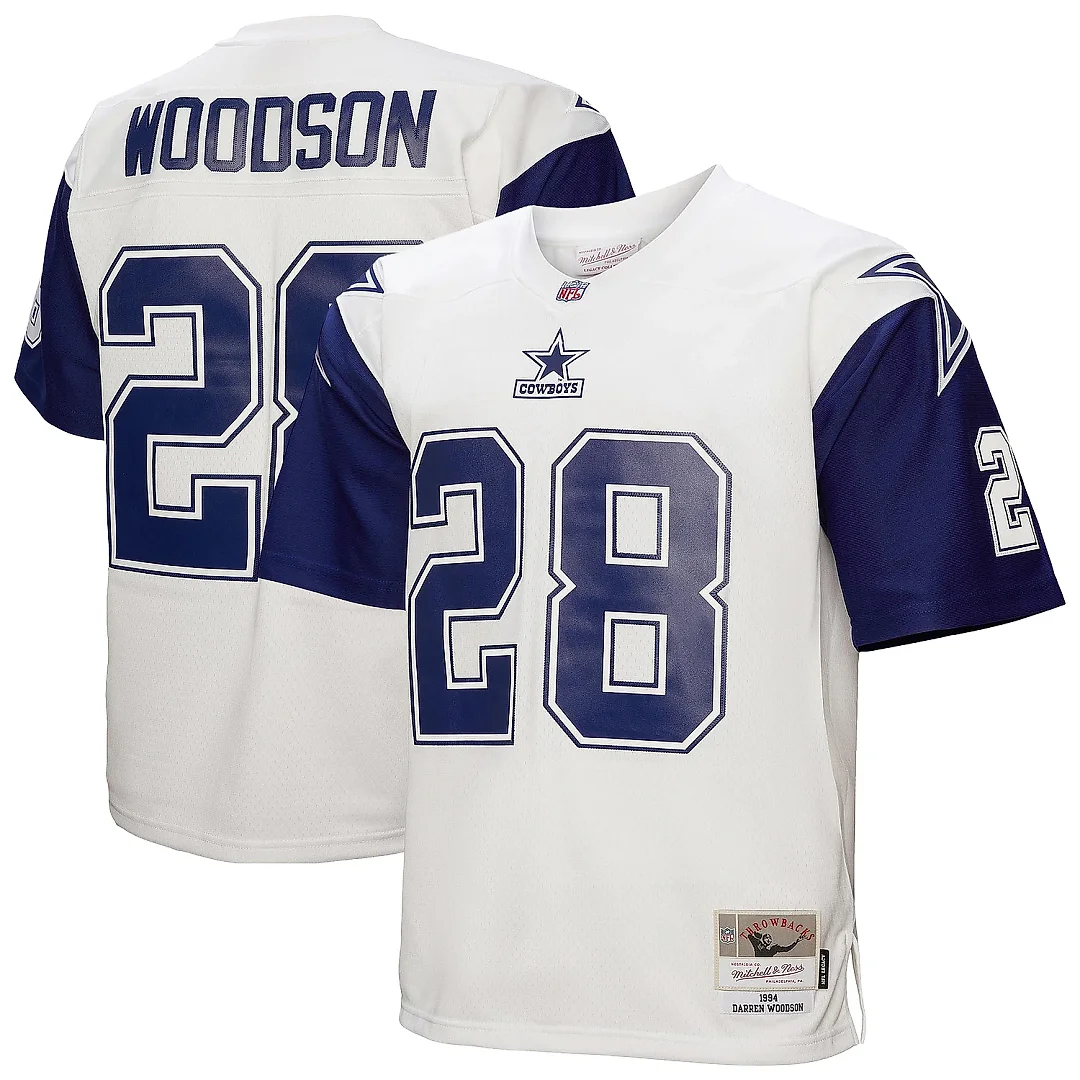 Zennovawear Men's Dallas Cowboys Darren Woodson Mitchell & Ness White 1994 Alternate Legacy Jersey