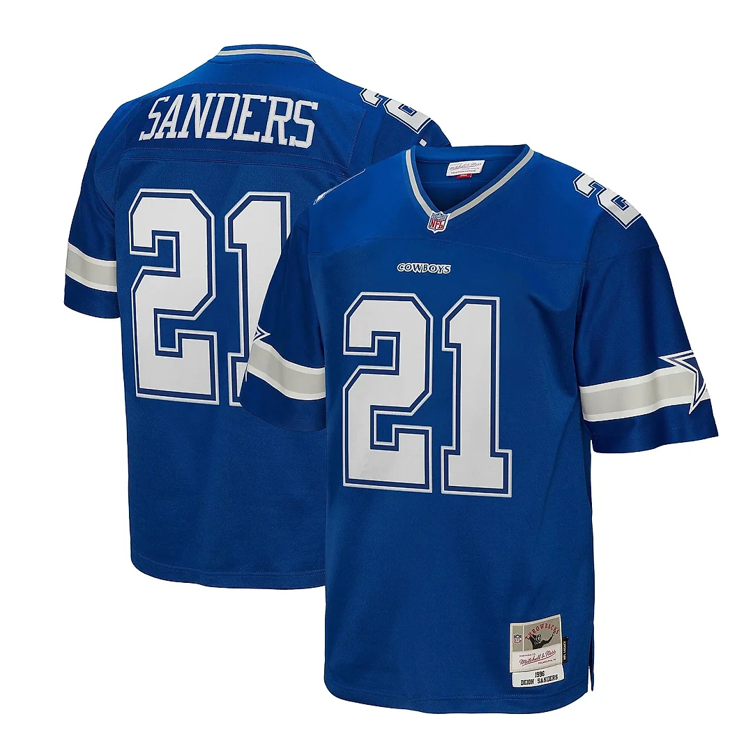 Zennovawear Men's Dallas Cowboys Deion Sanders Mitchell & Ness Navy Legacy Jersey